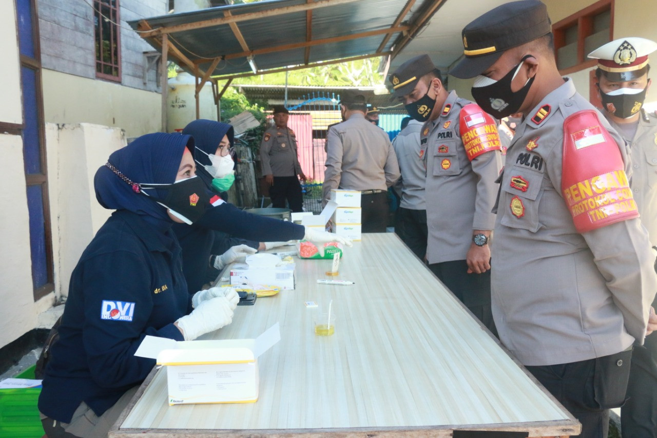 149 Personel Polres Solok Jalani Tes Urine Dadakan, Begini Hasilnya