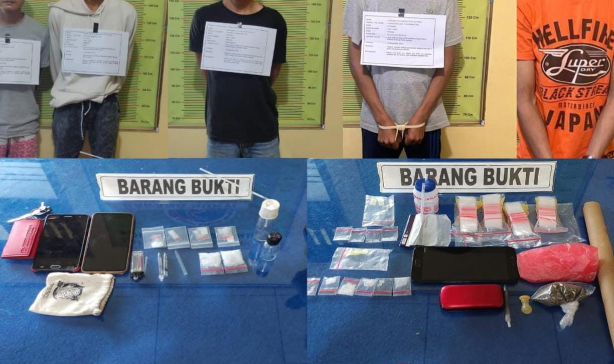 Puluhan Paket Sabu Disita Polisi dari 5 Pelaku Narkoba di Padang Panjang