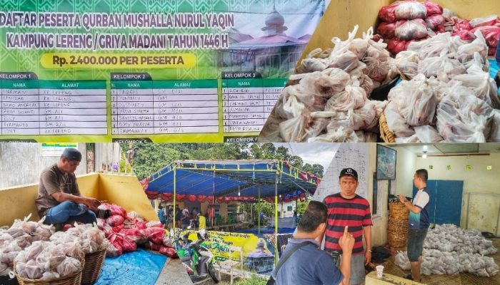 Musala Nurul Yakin, Kampung Lereng Terapkan Sistem Pengelolaan Kurban yang Rapi dan Transparan
