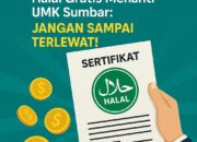 Yuk Urus Sertifikat Halal Gratis, Ada Kuota 14.773 untuk UMK Sumbar