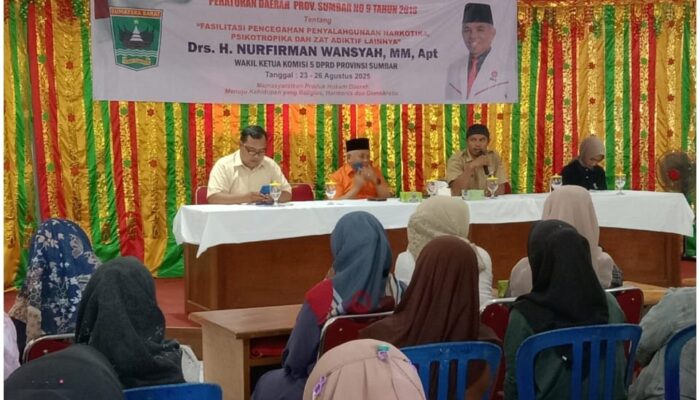 Nurfirman Wansyah Gelar Sosialisasi Perda Tentang Fasilitasi Pencegahan Penyalahgunaan Narkotika di Sungai Pagu