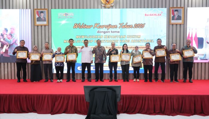 Bangun Budaya Tertib Arsip, Sekjen ATR/BPN Ganjar Satker Berprestasi