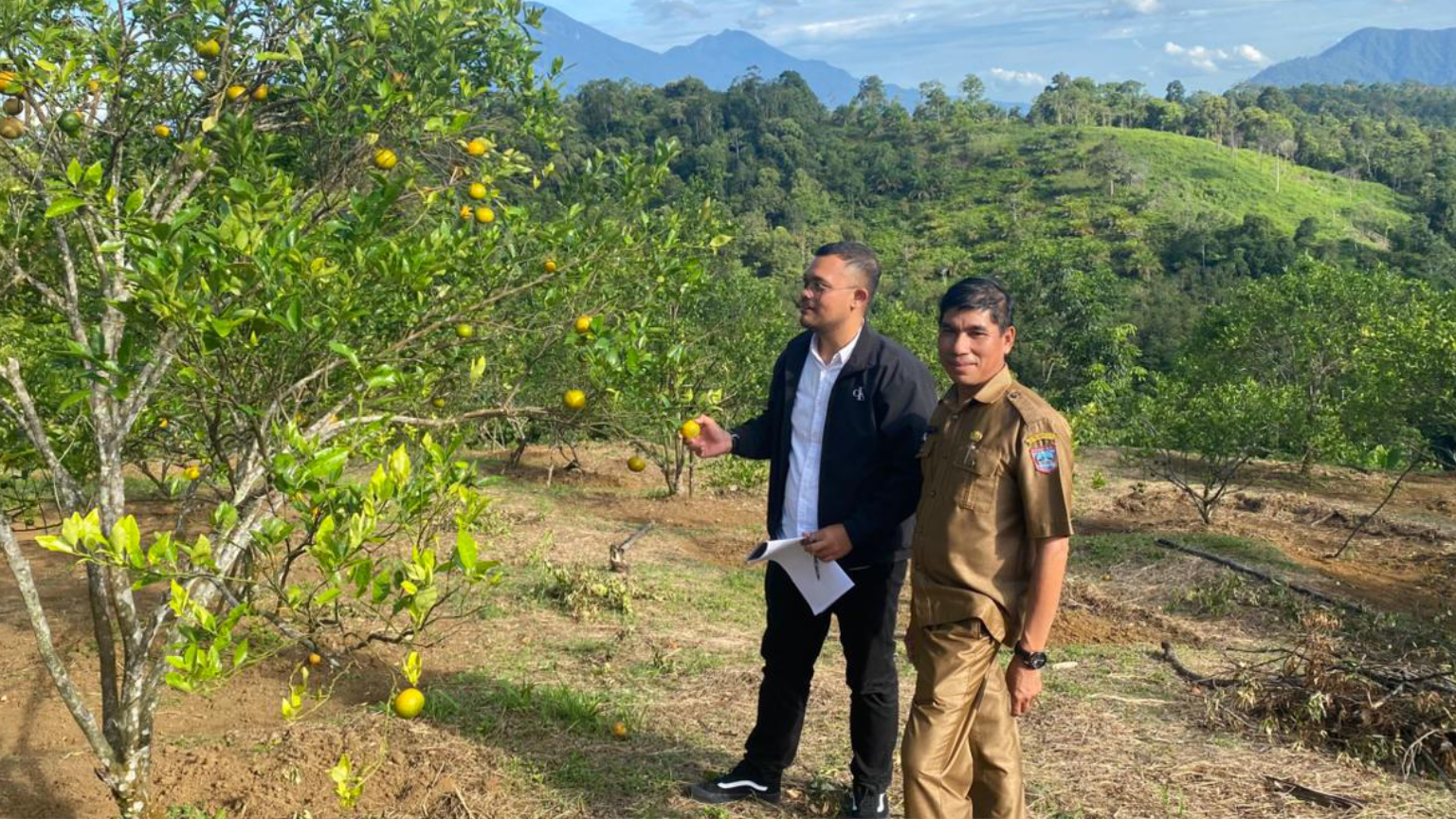 Tim GTRA Kantor Wilayah BPN Provinsi Sumatera Barat bersama perwakilan Kantor Pertanahan Kabupaten Pasaman Barat meninjau lokasi Redistribusi Tanah Tahun 2025 di Nagari Sinuruik, Kecamatan Talamau, Senin (25/5/2026).