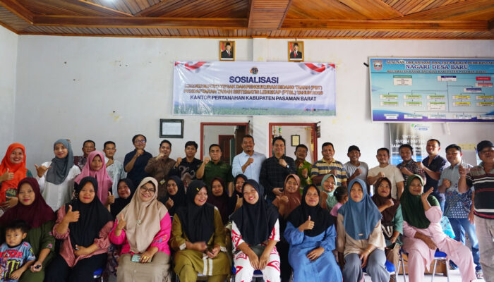 Kantah Pasaman Barat Bekali Warga Desa Baru Pemahaman PTSL, Perkuat Legalitas Hak Atas Tanah