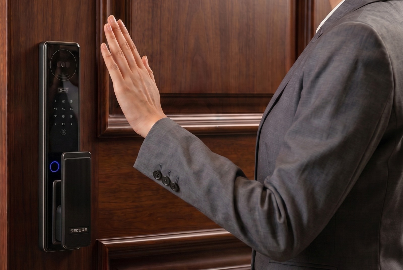 Secure Premium Lock L1 — Digital Door Lock dengan Face Recognition dan Palm Print