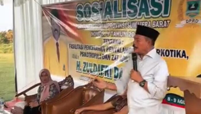 Sosialisasikan Perda Nomor 9 Tahun 2018, Zuldafri Darma Ajak Masyarakat Perangi Narkoba 