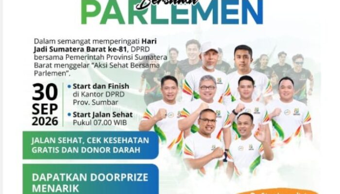 Dibuka untuk Umum, Wartawan Diajak Ikut dan Berburu Doorprize pada Kegiatan Aksi Sehat Bersama Parlemen 30 September 2026